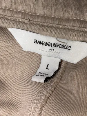 Banana Republic High-Rise Wide-Leg Crop Khaki Pant L COTTON thumbnail 5