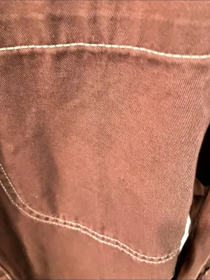 Ultra Flirt Utility Jacket Cotton in Brown Size Large thumbnail 4
