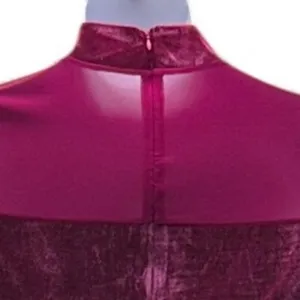 Velvet Maxi Holiday Dress‎ Red Large thumbnail 5
