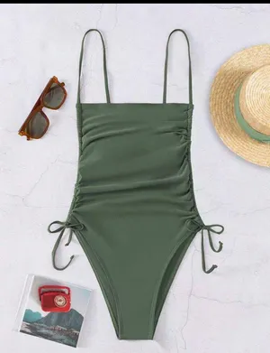 Army Green Bathing Suit Size M thumbnail 1