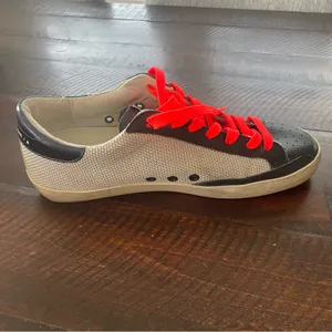 Golden Goose Superstar Sneakers‎ Mesh and Leather size 42/US 12 Orange Black thumbnail 8