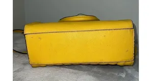 Betsey Johnson Satchel Crossbody Yellow Bag Shoulder Purse thumbnail 6