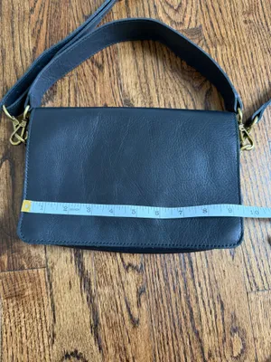 Madewell The Flap Convertible Crossbody Bag Black Leather Minimalist Travel thumbnail 9