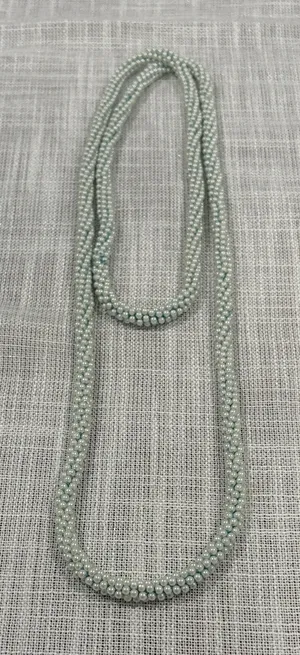 Vintage Faux Pearl Long Beaded Necklace thumbnail 1