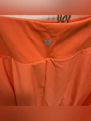 NWOT Halara Orange Breezeful High Waisted High Low 2-in1 Maxi Skirt thumbnail 7