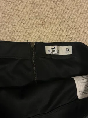 Black Hollister Leather Skirt Mini Zipper thumbnail 2