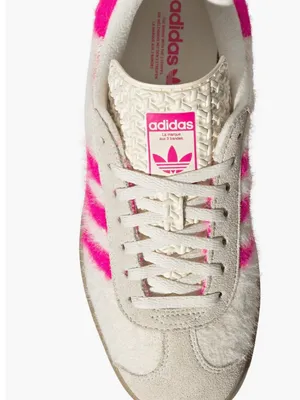 NWT Adidas Gazelle Bold Sneaker Color: Cream White Pink Gold SZ-9.5 Faux Fur thumbnail 5