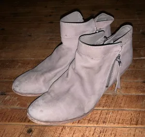 Sam Edelman beige side zippers 8.5 ankle booties thumbnail 1