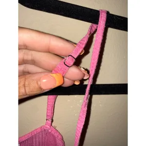 Victoria's‎ Secret Pink Ribbed Henley Camisole Lace Trim Tank Top Medium Y2K thumbnail 4