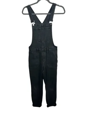 Madewell Skinny Overalls Womens M Lunar Wash Black Denim AA598 $148 thumbnail 3