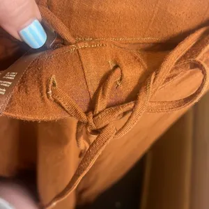 ✨SKIMS Sleep Jasper Drawstring Wide Leg Loungewear Burnt Orange Sz Med Pants✨ thumbnail 7