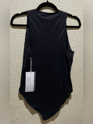 Lululemon Wundermost Ultra Soft Nulu High-Neck Black Sleeveless Bodysuit Size L thumbnail 6