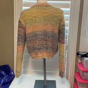 Miami Multicolor Knit Women's Sweater Red Size L thumbnail 3