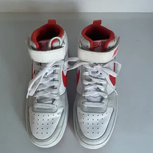 Nike Court Borough Mid 2 White Orange Sneakers Youth 5.5Y Women’s 7 thumbnail 5