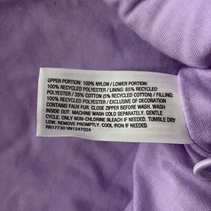 JoyLab Womens Mixed Media Sherpa Fleece Puffer Vest Purple Large New Winter Chic thumbnail 5