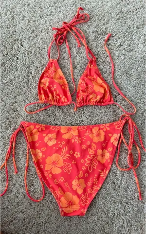 Kulani Kinis Bikini in Bright Orange Floral thumbnail 2