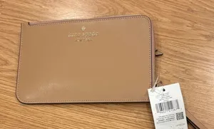 Kate Spade Tan Leather Wristlet thumbnail 1