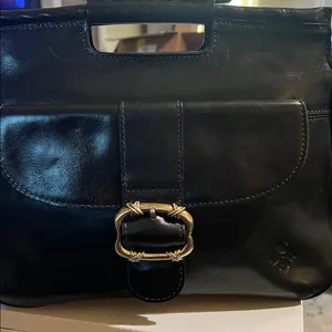 Patricia Nash Ovodda Satchel, Black, Leather, Classic, vintage thumbnail 2