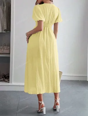 Shein Dress Yellow Midi thumbnail 3
