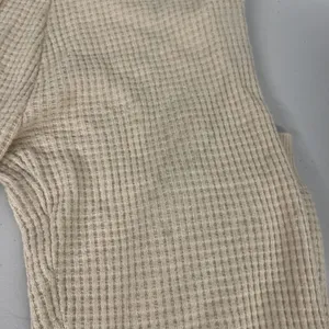 Nia Waffle Knit Stretch Joggers Cream Beige Tan Sz Large L Tall Longer Length thumbnail 6