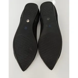 Rothy's The Point Black/Gold Embroidered Cap Toe Flats Women's Size 6 Retired thumbnail 6
