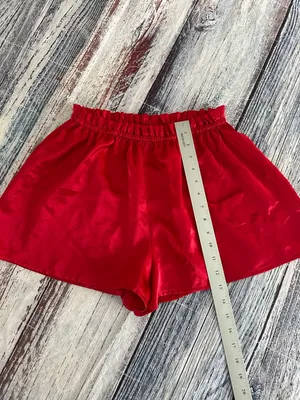 Vintage Victoria’s Secret Gold Label Red Satin Women's Pajama Shorts thumbnail 6