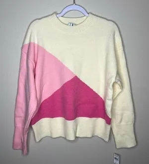 Grace‎ + Karma Color Block Long Sleeve Mock Neck Sweater thumbnail 1