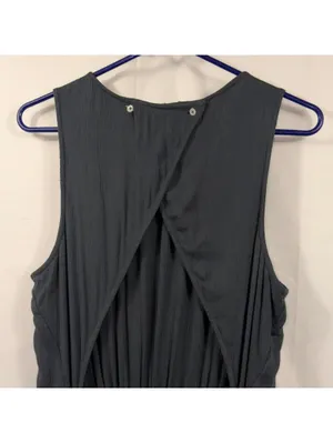 Free People Blue Sleeveless Open Back Jumpsuit Women’s Large thumbnail 12