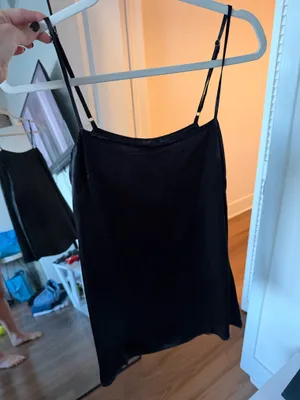 Black Silk Mini Dress thumbnail 2