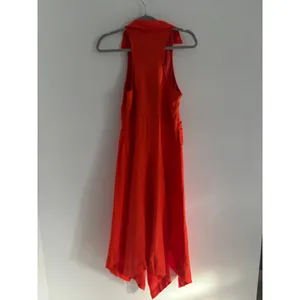 En Saison Midi Dress Womens Medium Orange Linen‎ Resort Summer Lightweight thumbnail 4