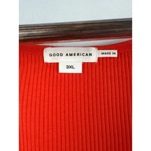 Women’s Good American Size 3X Bright Orange Ribbed Tank thumbnail 4