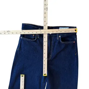 Zara Jeans High Rise Wide Leg Dark Wash Indigo TRF Denim‎ Size 4 26 8246/045/407 thumbnail 4