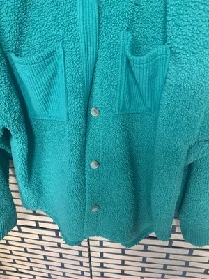 American eagle green Sherpa Shacket size medium thumbnail 3
