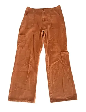 Le Lis Collection Cargo Pants Straight Leg Rust Orange Cotton Womens Medium thumbnail 1