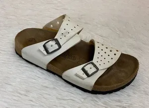 Birkenstock Birki's White Perforated Buckle Strap Sandals Size 240 US 6-6.5 thumbnail 1
