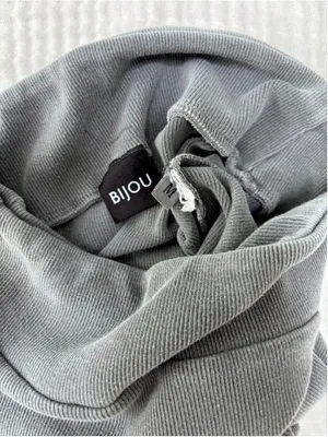 Women's Bijou Ribbed Bike Shorts Grey Size M thumbnail 4