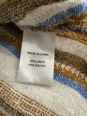 Anthropologie Drew Linen Raw Hem Striped Dress size S thumbnail 7