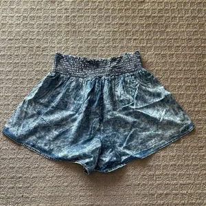 Thread & Supply Elastic Waist Blue Flowy Shorts‎ Womens Size Small S Summer Pool thumbnail 8