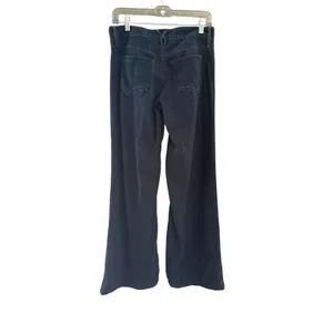 Goldsign Orchid Wide Leg Tall Jeans Dark Wash Blue Flare Denim 28 Made in USA thumbnail 2