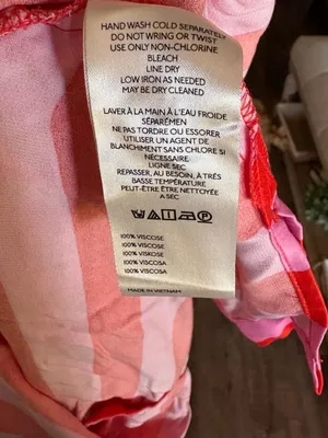 Anthropologie Pink and Orange Striped Button-Back Viscose Top thumbnail 5