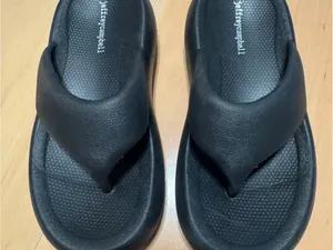 Jeffrey Campbell Black Platform Slide Sandals- 8 thumbnail 2