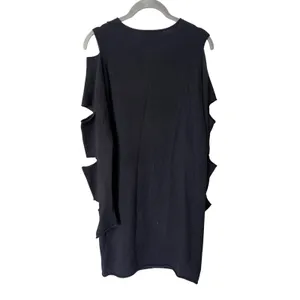 Skull Cashmere Black‎ 100% Cashmere Cold Shoulder Cutout Mini Dress 90317N Small thumbnail 3