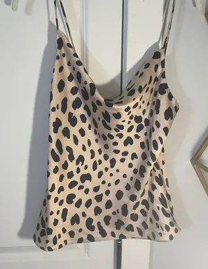 Essue cheetah silk tank thumbnail 1