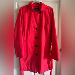 Lands’ End Crimson Dawn Harbour Cottage Trench Coat‎ Sz L Minimalist Boho-Chic thumbnail 15