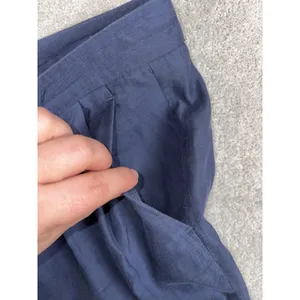 VINCE Pleated Slouchy Cropped Zip Leg‎ Pants Trousers Navy Blue 6 Ankle Zip thumbnail 11