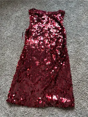 Wayf Burgundy Red Sequin Mini Dress thumbnail 3