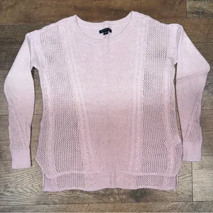 American Eagle Outfitters Ombré Light Pink Cable Knit Sweater thumbnail 3