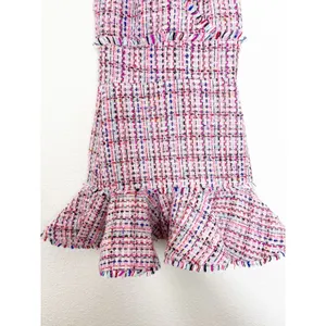 Lovers & Friends Tallulah Mini Dress Size XXS Pink Tweed Ruffle Hem Barbie NWT thumbnail 10