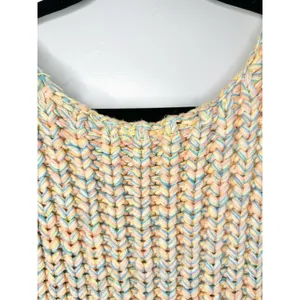 Free People‎ Hoopla Boxy Tank XS Pastel Multicolor Chunky Knit Boho Oversized thumbnail 11