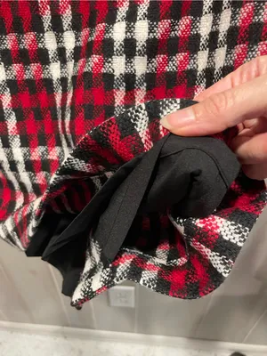 Cute classic Talbots wool blend plaid red pencil skirt preppy twee academia mini thumbnail 4
